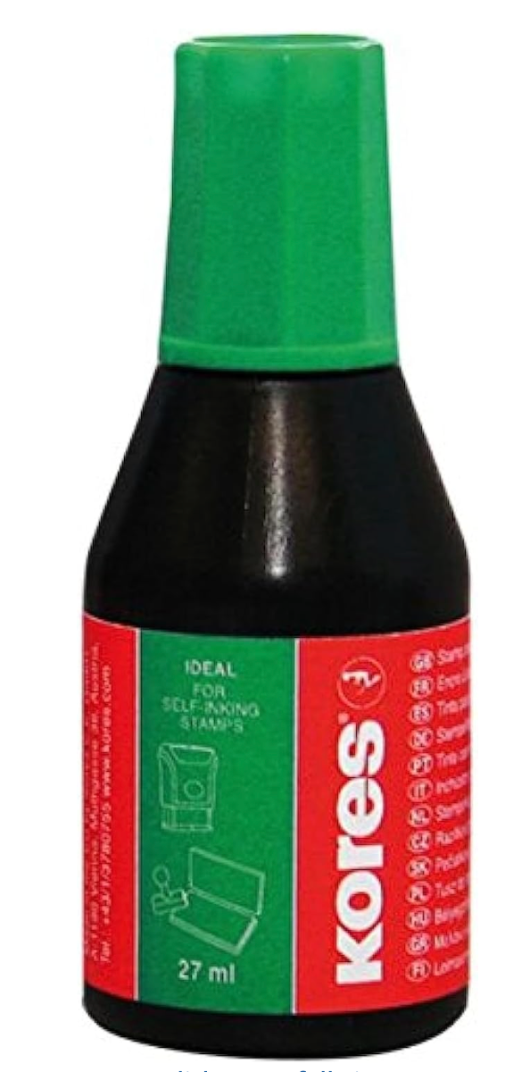Kores Stamp Ink Green 28 ml Model SF71318