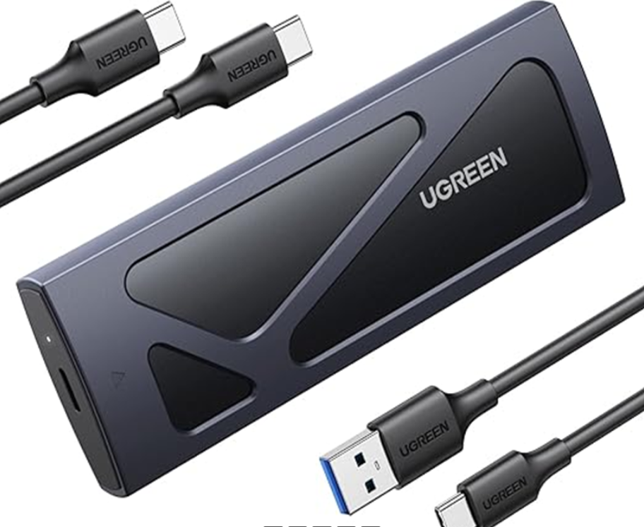 UGREEN 10Gbps M.2 NVMe SSD Hard Drive Enclosure With 2 Cables | 15512