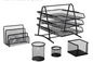 طقم مكتبي معدني - Mesh Office Set of 5, Black