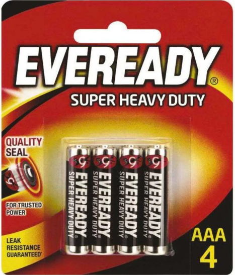 Eveready AAA4 Battery - Black