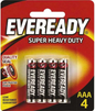 Eveready AAA4 Battery - Black