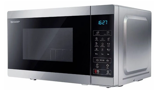 SHARP Digital Microwave With Grill, 25 Liter, 900 Watt, Silver - R-250MGR-SL2