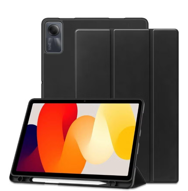 Case For Redmi Pad SE 11-inch 2023 Smart Shockproof Protective Case With Pencil Holder Black