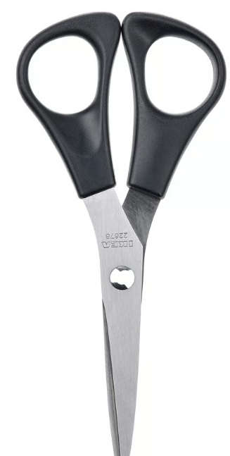 MÅNÖGA Scissors, stainless steel/black