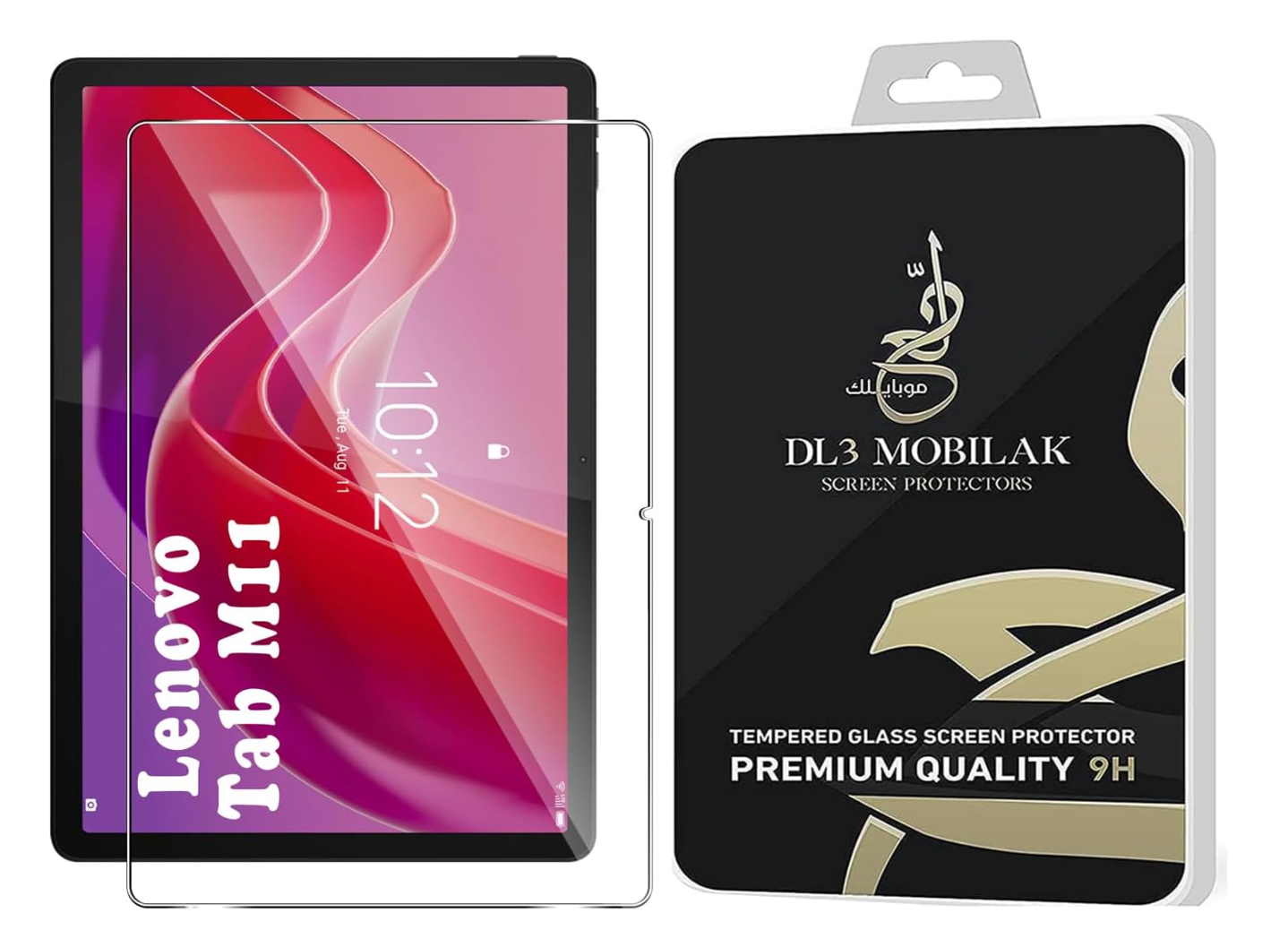 Dl3 Mobilak Screen Protector For Lenovo Tab M11 11-Inch/Tab K11 LTE 11" 2024 Tablet Tempered Glass Film [HD Crystal Clear] [Easy Installation] [Scratch Resistant] [9H Hardness]