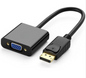 Display port To VGA Adapter Supports 1080P Black