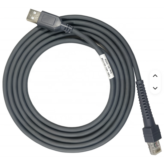 كابل بيانات CBA-U21-S07ZAR من النحاس النقي لماسح الباركود USB RJ45 مع تغليف مضفر وغلاف PVC لقارئ زيبرا وموتورولا