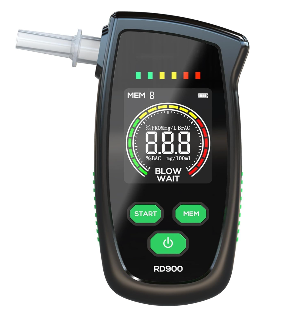 High Precision Portable Breathalyzer, Breathalyzers Home Portable Drinks Pocket Alcohol Breath Tester, Portable Breath Alcohol Tester for Personal & Profes, LCD Alcohol Tester for Safe Driving